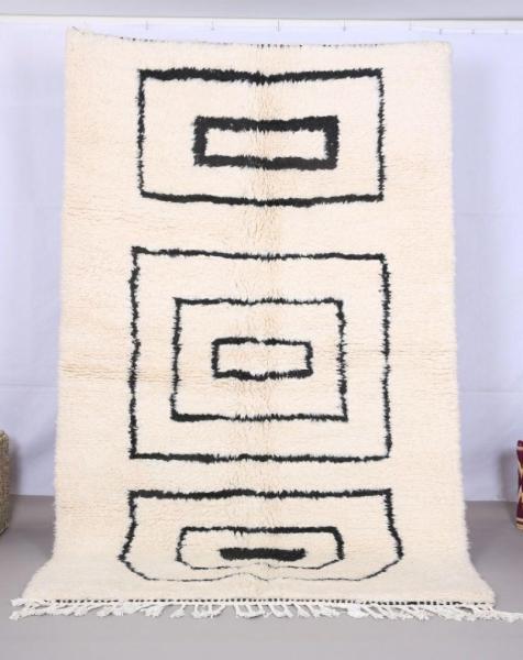 White Safran Marokkaans handgemaakt tapijt